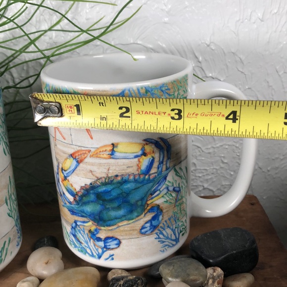 Orca Coating Collection Crab Life Coffee Tea Cocoa Mugs 16 oz Set of 2 - Picture 9 of 16